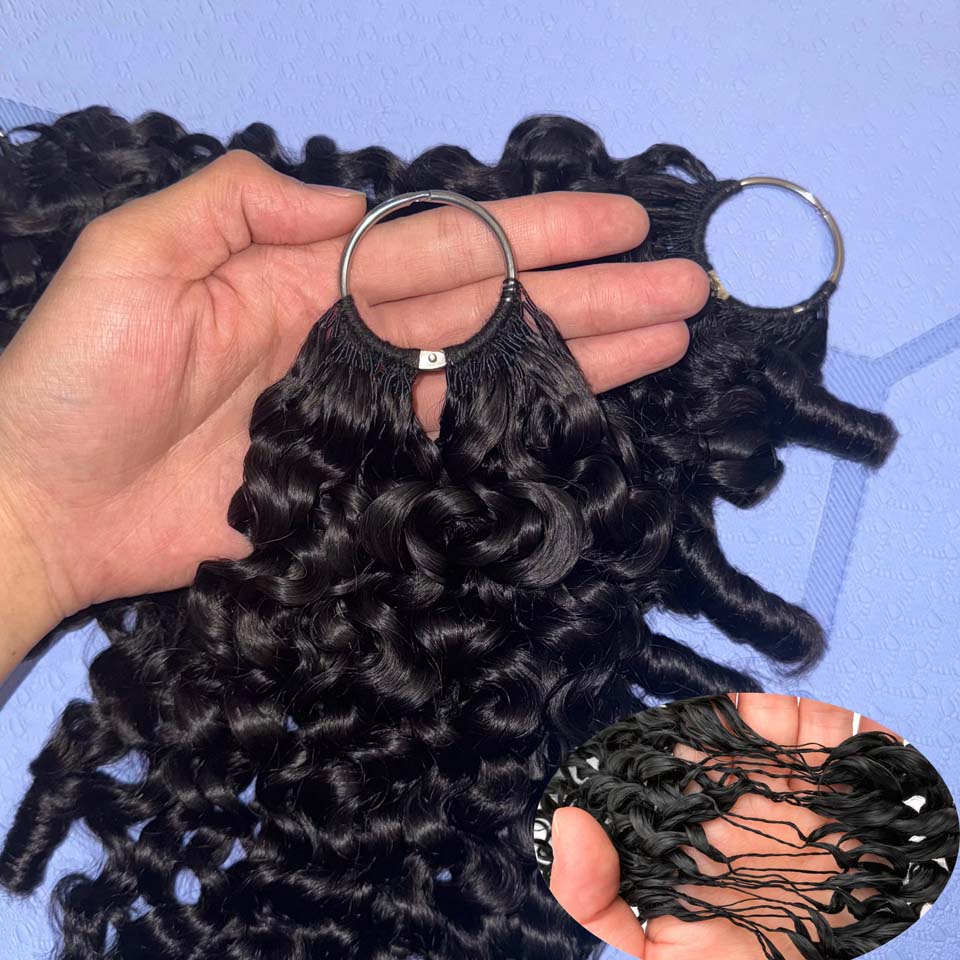 12A バーマカーリーフェザーコロシェット人毛エクステ バー - Invisible Tape In Extensions Real Hair のレビューと価格