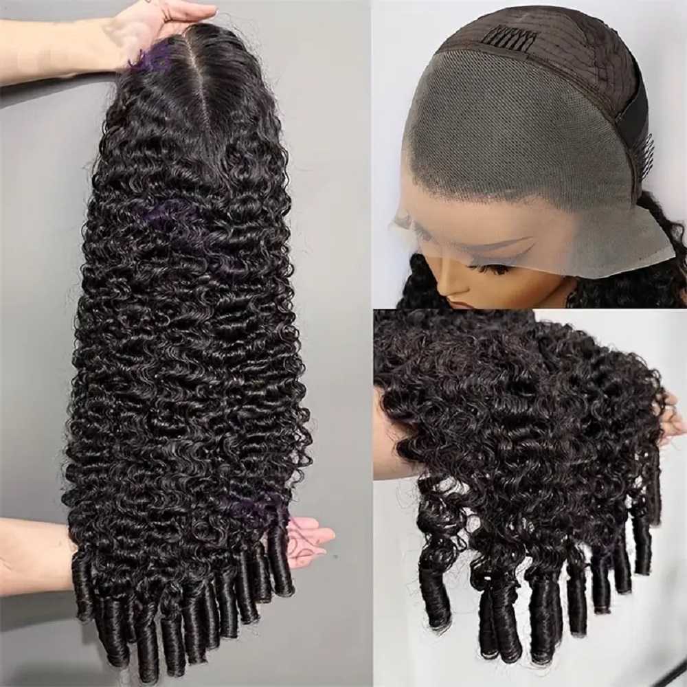 200密度 13x4 13x6 HD透明フルレースフロントウ - Human Hair Wigs のレビューと価格