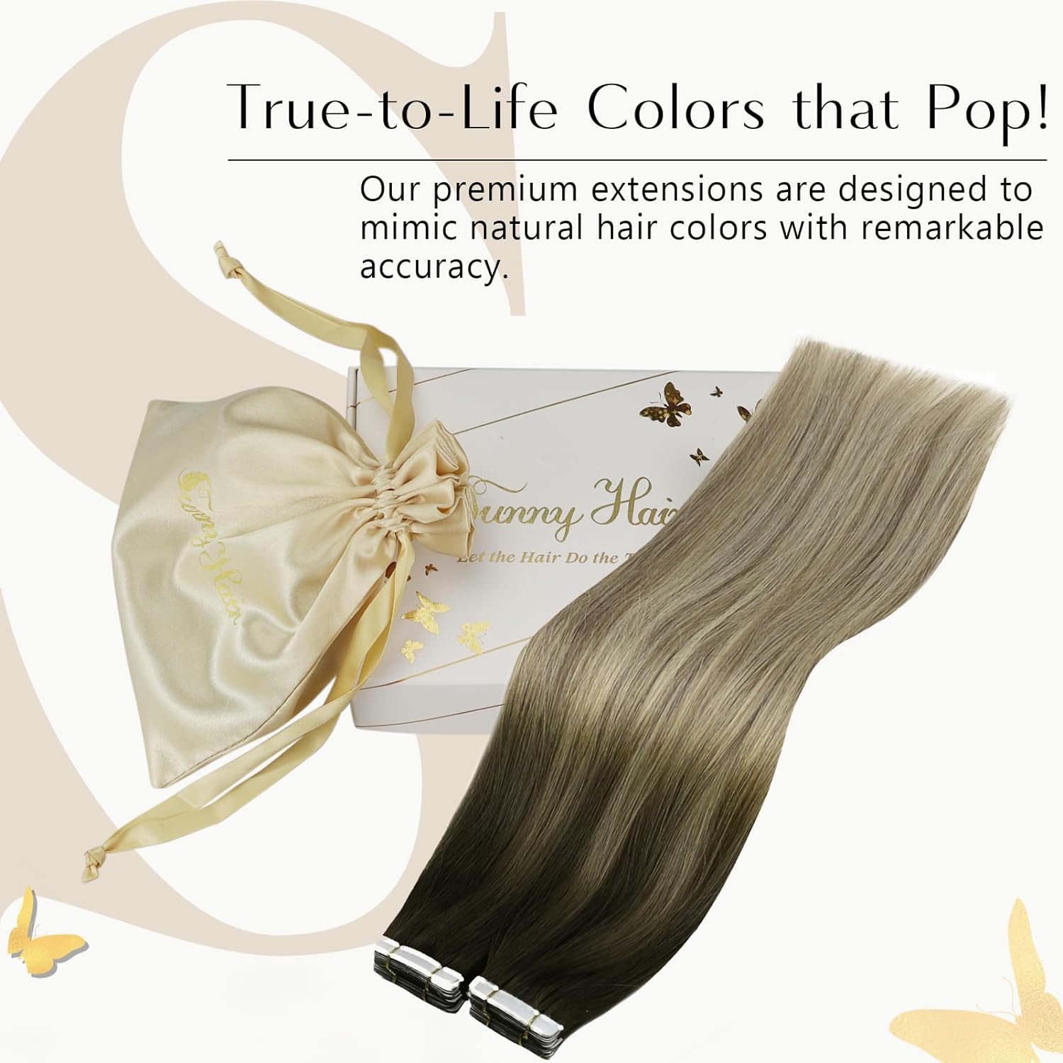 VeSunny テープインヘアエクステンション人毛バレイヤー - Invisible Tape In Extensions Real Hair のレビューと価格