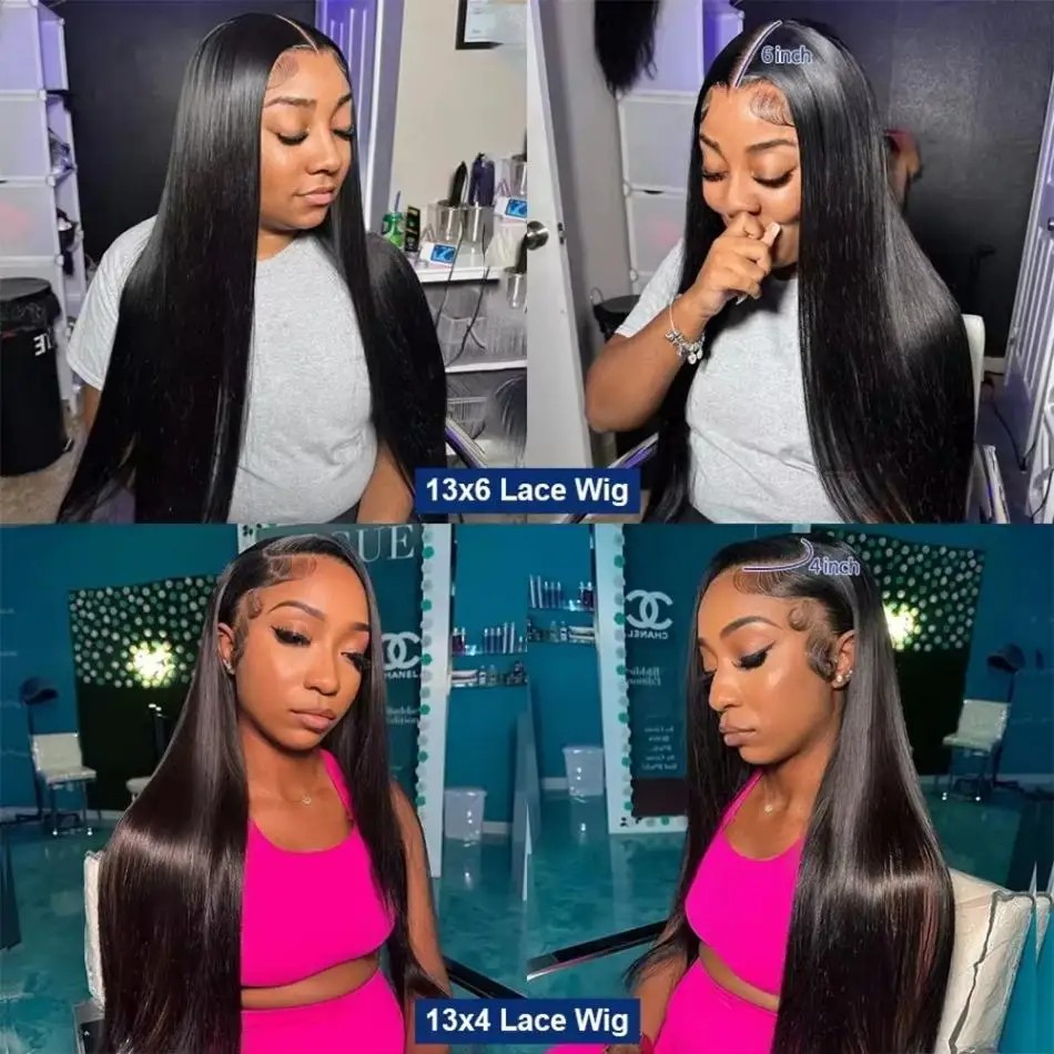 40インチストレート人毛ウィッグ　220密度HDレースウィッ - Hd Lace Frontal Wig Human Hair Pre Plucked のレビューと価格