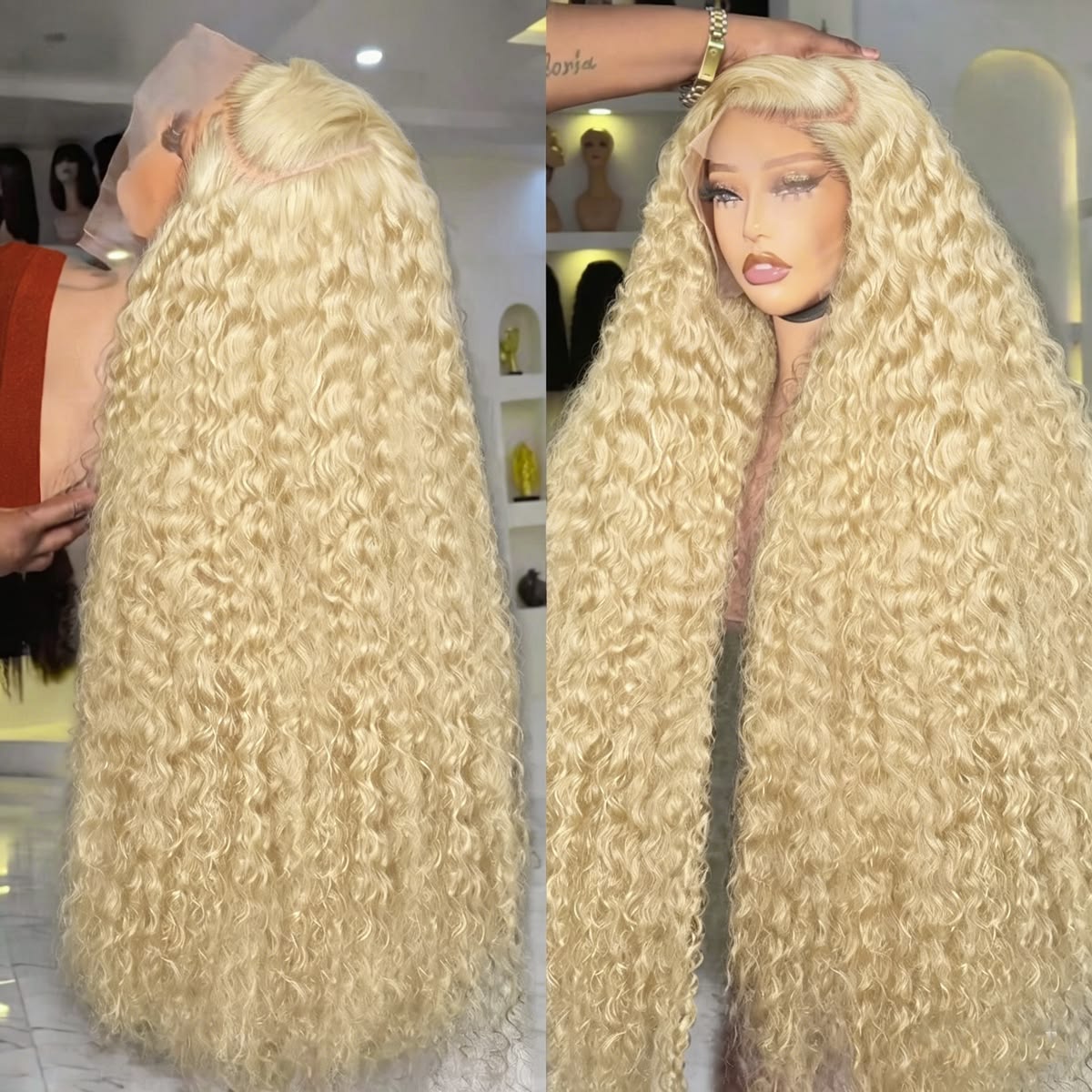 613 ディープウェーブフロントウィッグ 13x6 HD ウ - Lace Front Wigs のレビューと価格
