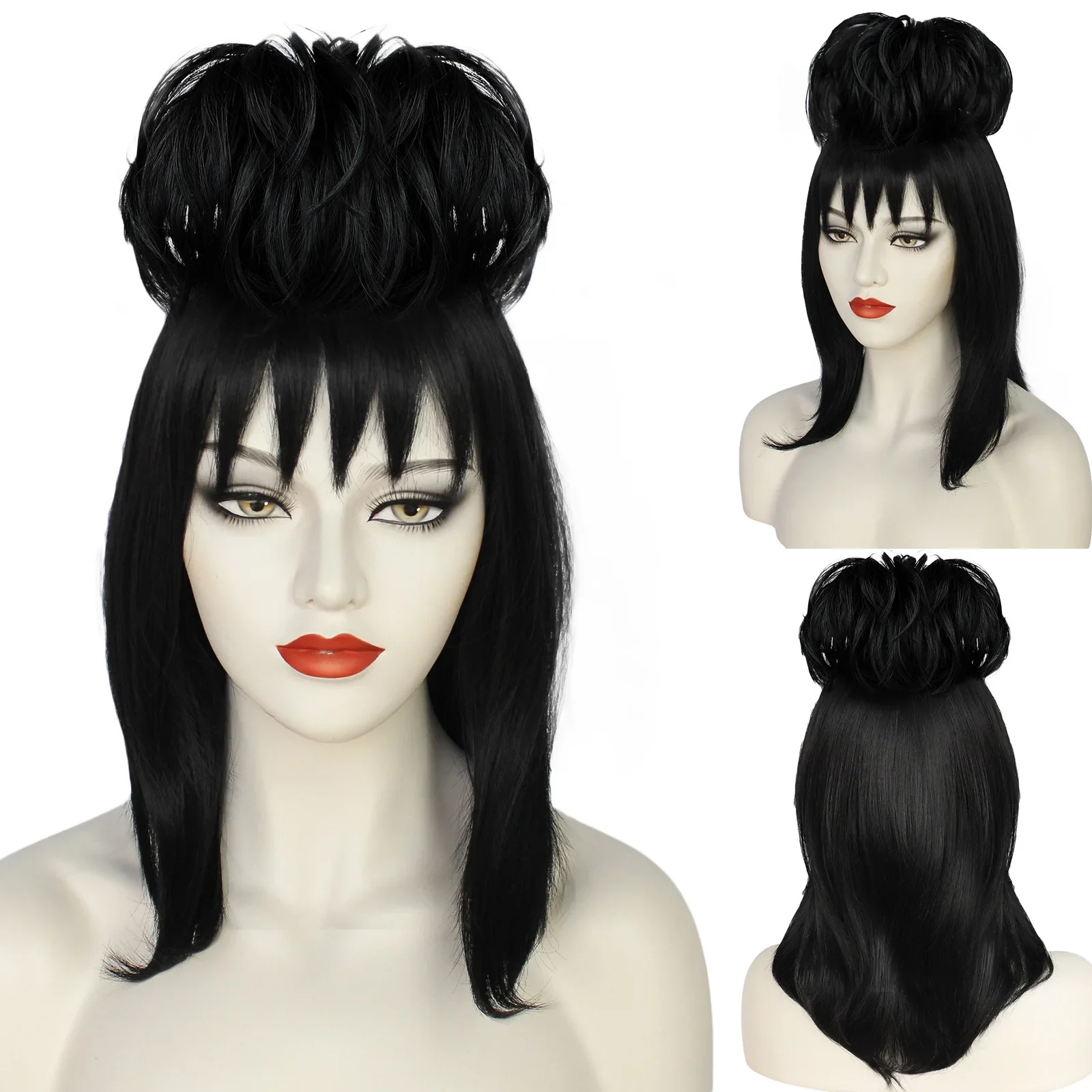 Lydia deetz-女性用コスプレウィッグ,黒の人工毛, - Synthetic Braided Wigs For Black Women のレビューと価格