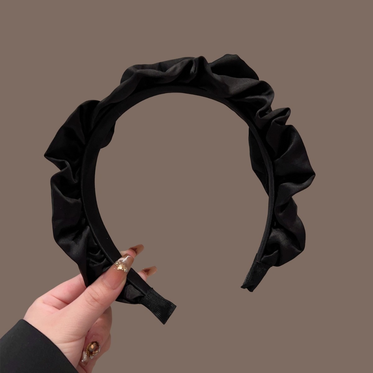 神秘的でエレガントな軽量で豪華な手作りリボン黒ハイカルバヘッ - Hair Clips のレビューと価格
