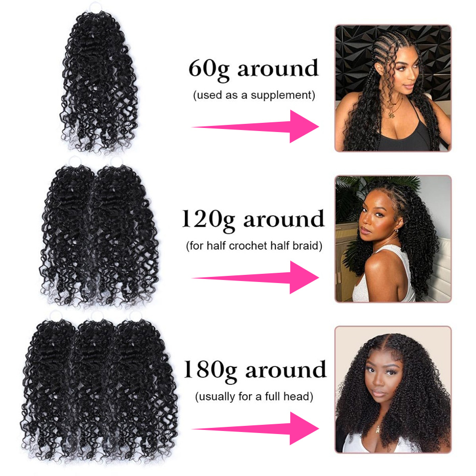ナチュラルな深波ウェーブのフェザーヘア、100％人毛使用、目 - Hair Bundles のレビューと価格