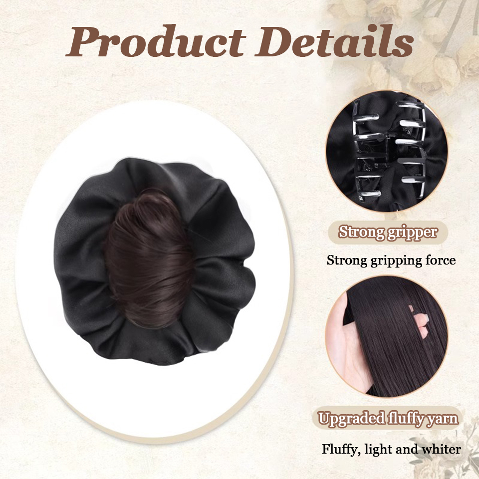 AOSI 合成シニヨン乱雑なおだんご爪クリップヘアピース波状 - Claw Clip Messy Bun Hair Piece のレビューと価格