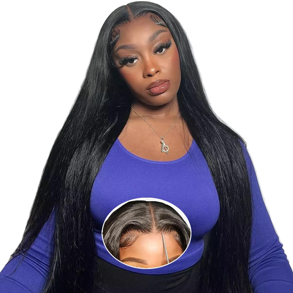 7x6 HDグルーレスストレートクロージャーフルレースウィッ - Lace Front Wigs のレビューと価格